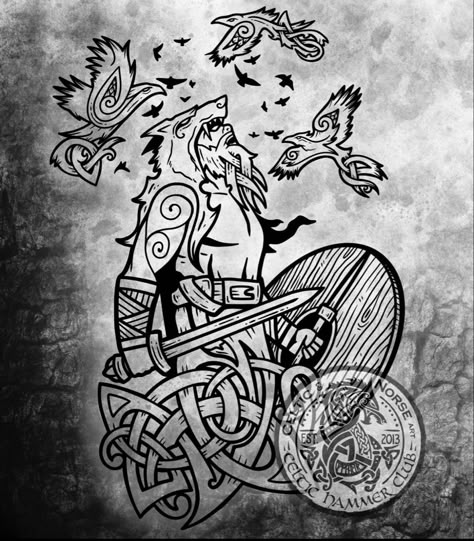 Celtic Warrior Tattoos, Orion Tattoo, Nordic Artwork, Tattoos Celtic, Viking Knotwork, Viking Warrior Tattoos, Norse Mythology Tattoo, Viking Tattoo Sleeve, Viking Tattoo Symbol