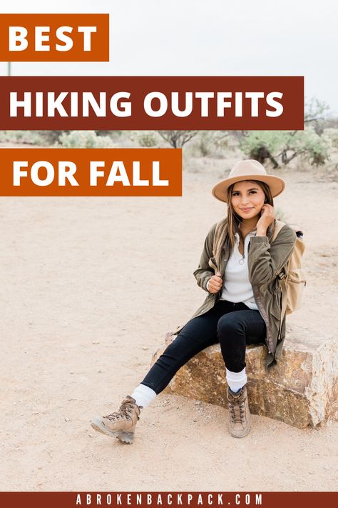 Wondering what to wear hiking in fall?✔ Read our suggestions to find out what to bring, and discover the best fall hiking outfits. What To Wear Hiking Fall, Womens Fall Hiking Outfits, Hike Outfit Fall, Hiking Fall Outfit, Fall Hike Outfit, Hiking Shoes Outfit, Hiking Outfit Fall Mountain Women, Hiking Outfit For Men, Fall Hiking Clothes