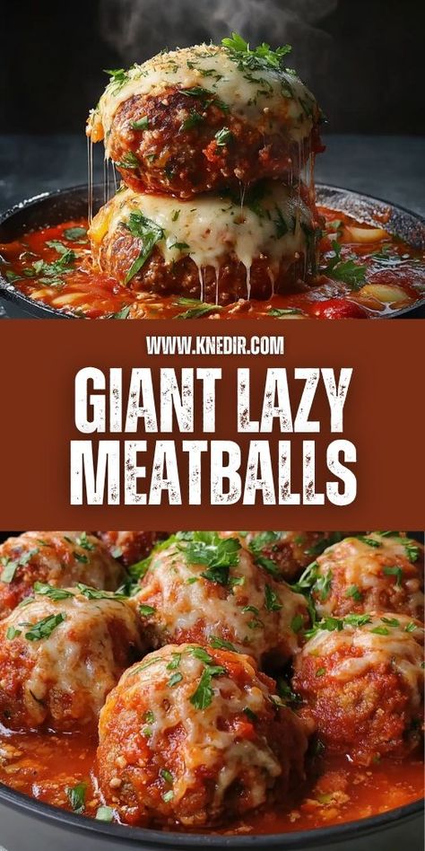 Craving a hearty meal? Try this delicious Giant Meatballs recipe! These oversized, juicy meatballs are perfect for family dinners or meal prep. Packed with flavor, they're easy to cook and serve with your favorite pasta or veggies. Great for cozy nights in or special occasions! 🍝🍴 Make your dinner unforgettable tonight by saving this recipe! 💥 #GiantMeatballs #HeartyMeals #FamilyDinners #ComfortFood #EasyRecipes #DinnerIdeas Giant Meatball Recipe, Giant Meatballs, Giant Meatball, Juicy Meatballs, Meatball Dinner, Beef And Pork, Recipe For Dinner, Meatballs Recipe, Beef Recipes Easy