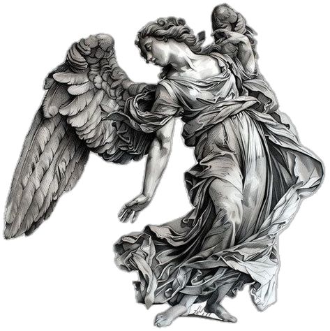 Cool Tattoo Master Files Angel Engraving, Cherub Art, Archangel Tattoo, Biblical Artwork, Hyper Realistic Tattoo, Engraving Tattoo, Cemetery Angels, Ancient Greek Sculpture, Cool Tattoo