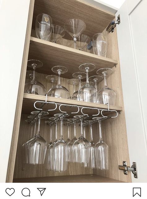 Glass Cup Organization Kitchen, Glassware Organization Kitchen Cabinets, Kitchen Essentials List, House Redesign, House Organisation, Kitchen Organization Pantry, Interior Design Guide, Kitchen Organisation, Kitchen Design Plans