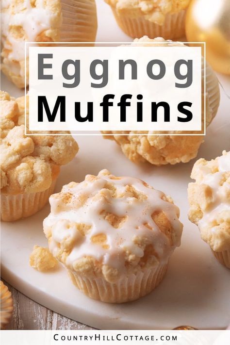 Baking With Eggnog, Egg Nog Muffins Recipe, Eggnog Muffins Recipe, Leftover Eggnog Recipes Baking, Eggnog Quick Bread Recipe, Eggnog Muffin Recipe, Leftover Eggnog, Eggnog Muffins, Egg Nogg