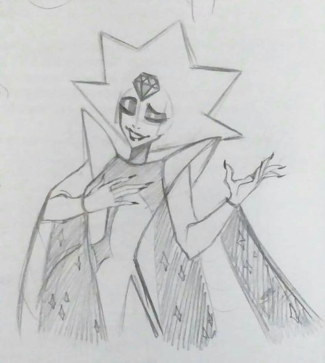 White Diamond Steven Universe Fan Art, White Diamond Fanart, White Diamond Steven, White Diamond Steven Universe, Diamond Sketch, Diamond Steven Universe, Sketchbook Doodles, Garnet Steven Universe, Diamond Authority