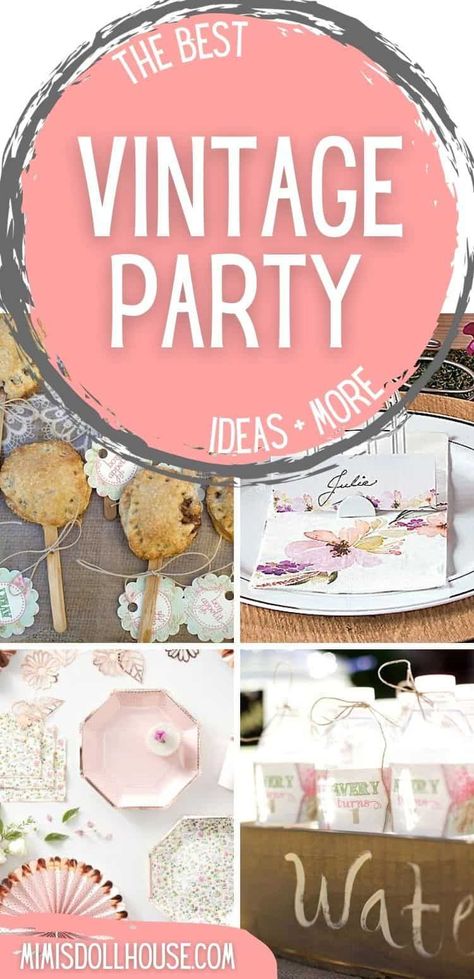 Vintage Birthday: Avery's Sweet 1st Birthday. There is nothing sweeter than a vintage birthday theme for a pretty little girl. Today I'm sharing a Vintage Birthday Party for a one year old sweetie pie. Vintage and florals can be such fun party themes. They are sweet and good for any age birthday, bridal shower and baby showers. #floraltableware #vintageparty Vintage Party Decorations Birthday, Vintage Themed Birthday Party, Vintage Kids Birthday Party, Vintage 1st Birthday Girl, Vintage Birthday Party Decorations, Vintage Birthday Party Women, Vintage First Birthday Girl, Vintage Birthday Ideas, Old Fashioned Birthday Party