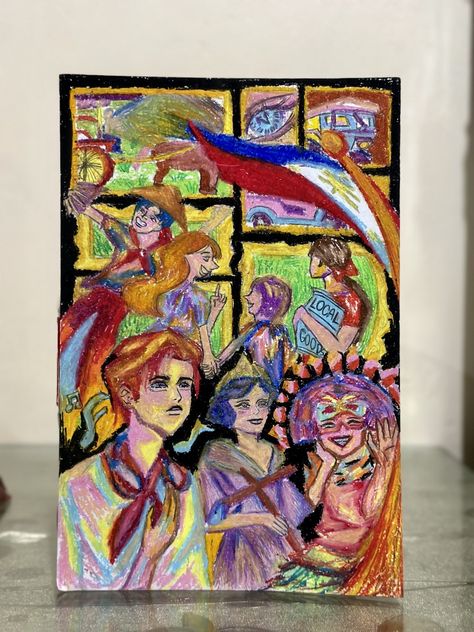 #pastel #pastelart #oilpastel #crayon #art #drawing #illustration Philippine Culture Poster, Philippines Drawing, Crayon Art Drawing, Philippine Culture, Philippines Culture, Oil Pastel Art, Crayon Art, Pastel Art, Oil Pastel