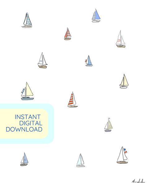 Designed and illustrated by me! This simple, minimalistic sailboat print is the perfect addition to any part of your home, from the nursery to the living room. THIS LISTING IS FOR A DIGITAL DOWNLOAD - NO PHYSICAL ITEM WILL BE SHIPPED INCLUDED IN THIS DIGITAL PURCHASE: 5 high-resolution (300dpi) JPG files. These files can reproduce sizes as shown in the corresponding brackets. Just pick the size you need and take it to your local print shop or print at home: 8" x 10" 12" x 15" 16"x 20" 24"x30" This listing is for a DIGITAL print. This means that no physical item will be sent to you. Once your payment is confirmed your downloads will be available to you. Following your purchase, you will receive an email from Etsy with a link to download your files. To download a digital file, please ensure Simple Sailboat Drawing, Sailboat Drawing Simple, Sailboat Illustration, Sailboat Painting Watercolor, Sailboat Drawing, Free Stencils Printables, Sailboat Print, Boat Wallpaper, Sailboat Design