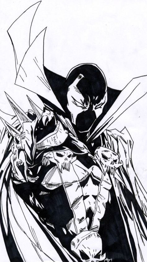 Spawn Spawn Comic Art, Spawn Marvel, Spawn Characters, Spawn Comics, Comic Art Sketch, Spiderman Art Sketch, Marvel Tattoos, Comic Book Art Style, Graffiti Drawing