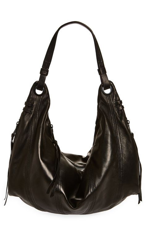 Aimee Kestenberg Galaxy Hobo Bag available at #nordstromrack Slouchy Leather Bag, Outfits With Bags, Gift Bag Ideas For Women, Demellier Bags, Trendy Shoulder Bags, Hobo Bag Outfit, Black Hobo Bag, Going Out Bag, Hobo Bag Patterns