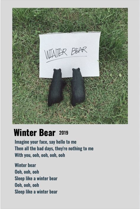 winter bear v album cover minimalist poster bts #bts #minimalistposter #v #taehyung Winter Bear Taehyung Spotify Aesthetic, Taehyung Album Cover, Winter Bear Lyrics, Winter Songs, Bts Lyric, Album Bts, Me Me Me Song, Minimalist Poster, Say Hello