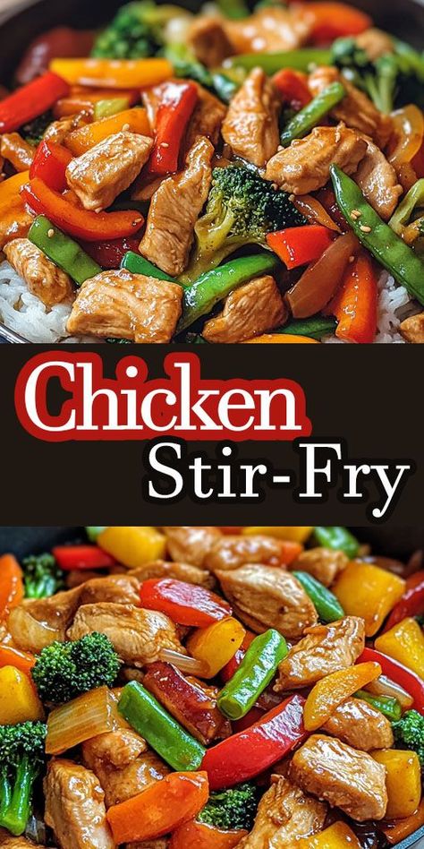 Ingredients: 2 tablespoons soy sauce 1 tablespoon sugar 1 tablespoon cornstarch 1 teaspoon fresh ginger, grated 2 cloves garlic, minced 1/4 teaspoon red pepper flakes 1 pound chicken breast, thinly sliced 2 tablespoons sesame oil 2 cups mixed vegetables (e.g., broccoli, bell peppers, carrots, snap peas) 1/2 cup water chestnuts, sliced Cooked rice, for serving #Chicken #Stir-Fry #Quickandeasyrecipe Chicken Stir Fry With Vegetables, Stir Fry With Vegetables, Chicken Breast Stir Fry, Sesame Chicken Stir Fry, Healthy Chicken Stir Fry, Chicken Broccoli Stir Fry, Eggplant Caponata, Easy Stir Fry Recipes, Best Macaroni Salad