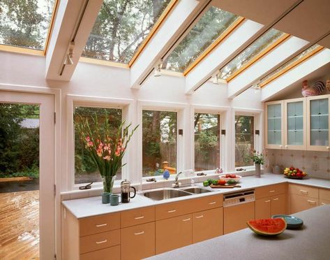 Velux Skylights Kitchen, Tubular Skylights, Skylight Installation, Skylight Kitchen, Velux Windows, Velux Skylights, Skylight Window, Roof Windows, Roof Window