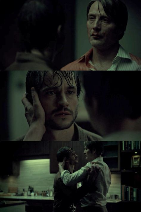 Hannibal Last Episode, Hannibal Kiss Scene, Hannigram Scene, Will Graham Season Two, Will Graham Costume, Hannibal And Will Fanart, Hannibal X Will Fanart Kiss, Hannibal And Will Fan Art, Hannibal Deer