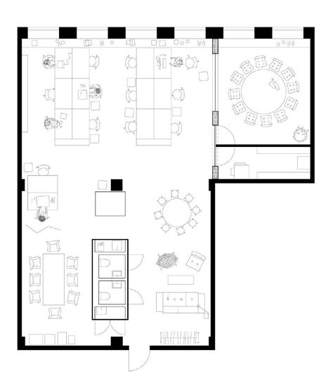 Elding Oscarson, Åke E:son Lindman · Oktavilla · Divisare Ncidq Exam, Workshop Space Design, Office Layout Plan, Workshop Architecture, Architecture Site Plan, Studio Floor Plans, Design Studio Workspace, Office Floor Plan, Workshop Layout