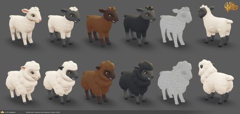 ArtStation - Wylde Flowers - Sheep, Shayleen Hulbert Sheep Concept Art, Wylde Flowers, Apple Arcade, Animation Character, 3d Concept, Game Inspiration, Character Design Animation, Animated Characters, Low Poly