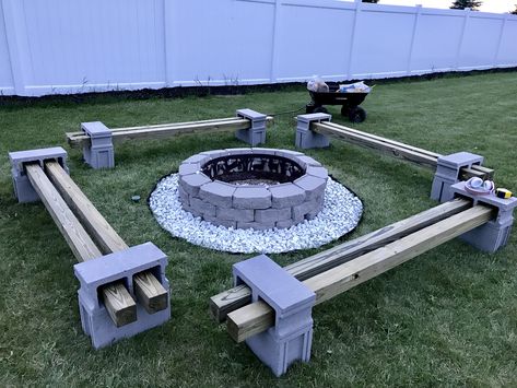 Hill In Backyard Ideas, Backyard Hang Out Area, Black Fire Pit Ideas Backyard, Transform Backyard For Party, How To Make Shade In Backyard, Square Fire Pit Area, Fireplace Outdoor Ideas, Diy Privacy Screen, Wood Aesthetic