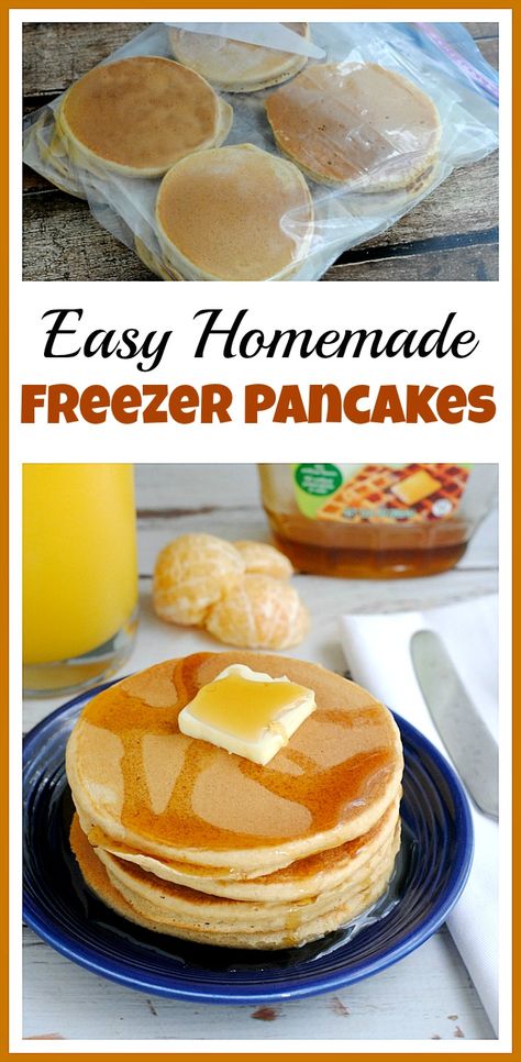 Make Ahead Pancakes! If you're often in a rush in the morning, you don't have to default to cereal, commercial frozen foods or fast food breakfasts! Instead, make your own homemade freezer pancakes! Make Ahead Pancakes, Freezer Pancakes, Cereal Commercial, Freeze Pancakes, Fast Food Breakfast, Coconut Dessert, Freezable Meals, Make Ahead Freezer Meals, Frozen Breakfast