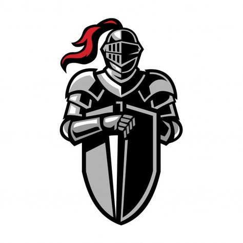 Badge Logo Design, Warrior Logo, Knight Logo, Unique Postcards, Logo Gaming, Knights Helmet, Gaming Logo, Shield Logo, Knight Armor