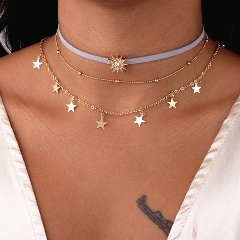 3PCS Gold Color Crystal for Women Tassel Pendant Chain Necklaces , #ad, #Color, #Crystal, #PCS, #Gold, #Women #affiliate Kalung Choker, Coin Pendant Necklace, Diamond Necklaces, Buy Necklace, Trendy Necklaces, Necklace Online, Crystal Necklace Pendant, Delicate Necklace, Trendy Jewelry