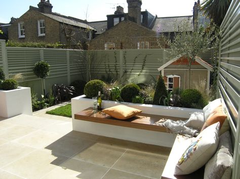 Child Friendly Garden, Outdoor Seating Area, Back Garden Design, London Garden, Family Garden, Contemporary Garden, Paint Colour, Fence Ideas, Back Gardens