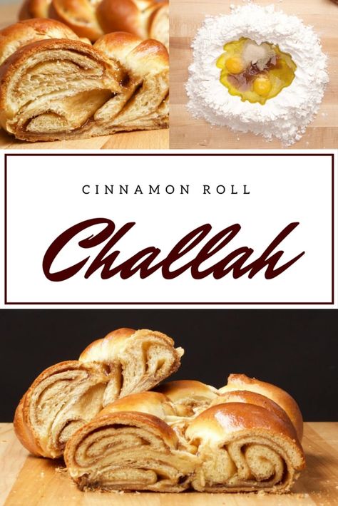 Cinnamon Roll Challah, Cinnamon Challah Bread, Dessert Challah, Challah Recipe, Challah Bread Recipes, Jewish Foods, Jewish Holiday Recipes, Taiwanese Cuisine, Jewish Food