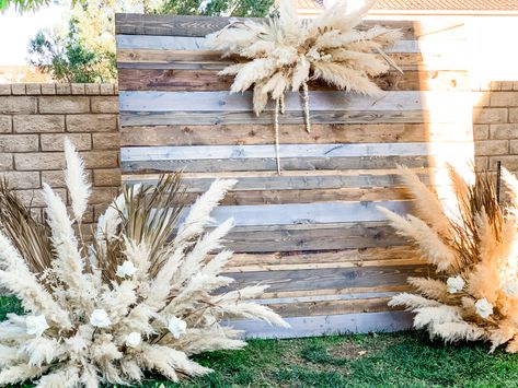 Wedding Installation, Hanging Backdrop, Grass Backdrops, Pampas Grass Wedding, Dried Wreath, Dried Pampas, Gazebo Wedding, Grass Wedding, Santa Clarita