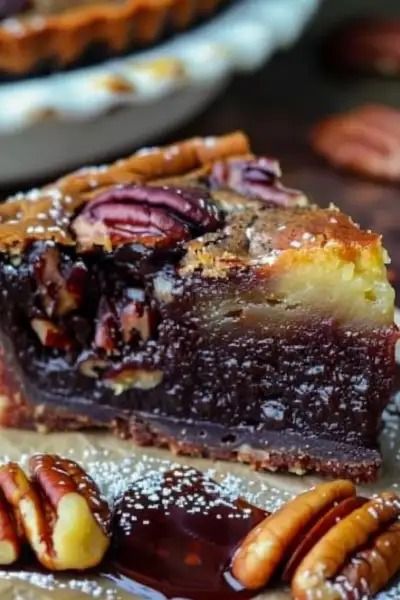 Brownie Pecan Pie Ooey Gooey Butter Cake - MmmRecipes : Easy and Delicious Recipes Brownie Pecan Pie, Ooey Gooey Butter Cake Recipe, Gooey Butter Cake Recipe, Caramelized Pecans, Ooey Gooey Cake, Ooey Gooey Butter Cake, Pecan Brownies, Peach Cookies, Gooey Cake