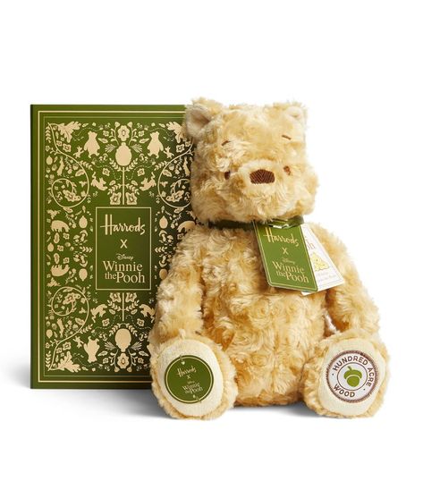 Harrods x Disney Winnie The Pooh Teddy Bear (24cm) | Harrods US Personal Anniversary Gifts For Him, Paddington Bear Nursery, Winnie The Pooh Things, Winnie The Pooh Stuff, Winnie The Pooh Teddy Bear, Winnie The Pooh Gifts, Winnie The Pooh Teddy, Pooh Bear Nursery, Bee Themed Gifts