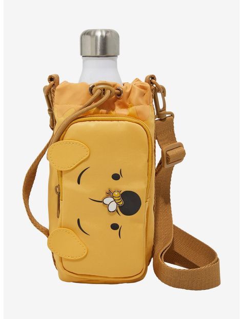 Disney Winnie The Pooh Face Water Bottle Sling | Hot Topic Disney Goodie Bags, Disney Stocking Stuffers, Winnie The Pooh Face, Disney Water Bottle, Winnie The Pooh Decor, Water Bottle Sling, Disney Box, Winnie The Pooh Cartoon, Gifts For Disney Lovers