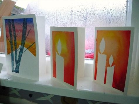 Waldorf Christmas Cards, Waldorf Christmas, Watercolour Christmas Cards, Watercolour Christmas, Christmas Christ, Handmade Christmas Cards, Xmas Theme, Simple Watercolor, Hand Painted Card