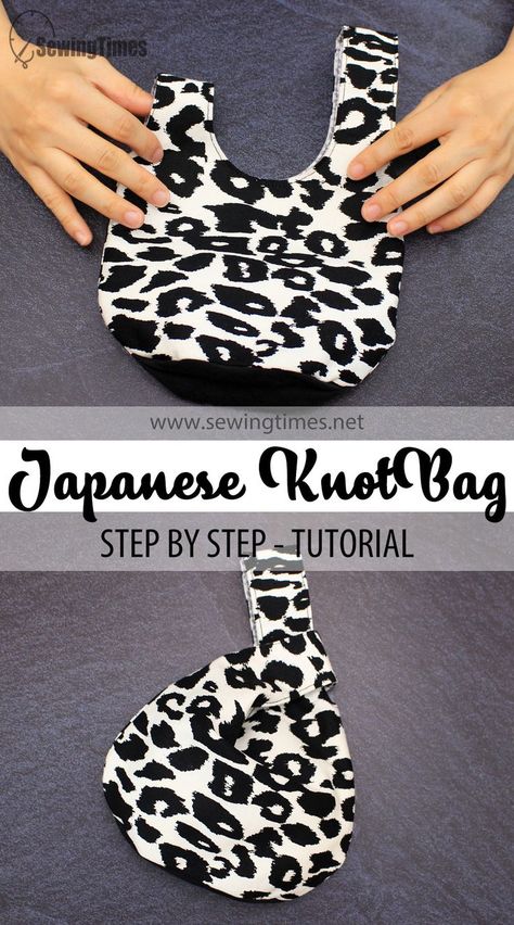 Knot Bag Tutorial, Sew A Purse, Diy Pouch, Japanese Knot, Crossbody Bag Pattern, Japanese Knot Bag, Pouch Diy, Knot Bag, Japanese Bag