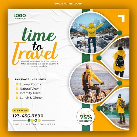 Profile Design Ideas, Travel Agency Social Media, Karate Picture, Agency Social Media Post, Travel Advertising Design, Tourism Design, Agency Social Media, Banner Logo, Travel Creative