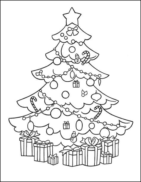 Christmas Tree Coloring, Christmas Tree Printable, Tree Coloring, Book Christmas Tree, Big Christmas Tree, Christmas Tree Images, Christmas Tree Pictures, Christmas Tree With Presents, Charlotte Rose