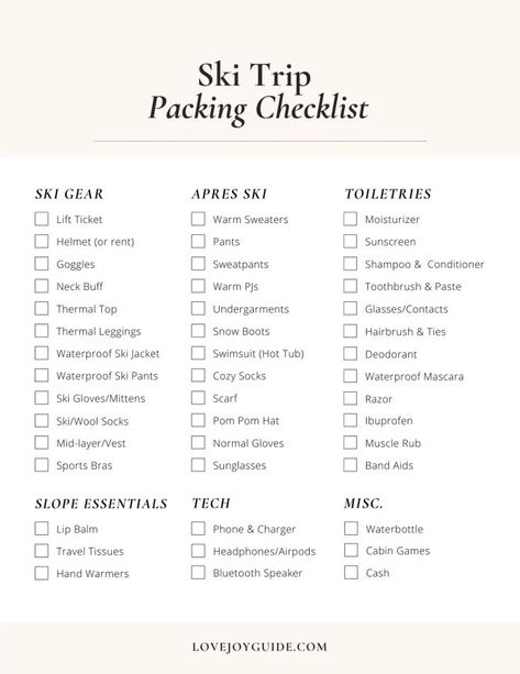 School Ski Trip Packing List, Packing List For Ski Trip, Ski Checklist, Ski Packing List, Ski Packing, Winter Trip Packing List, Colorado Ski Trip, Ski Trip Packing List, Ski Trip Aesthetic