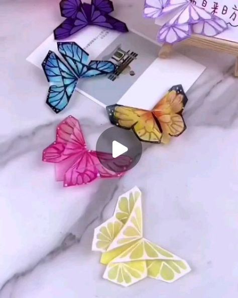 Dreamy Butterfly, Butterfly Bookmark, Folding Origami, Diy Butterfly, Reading A Book, Craft Art, Paper Folding, 1k Views, A Book