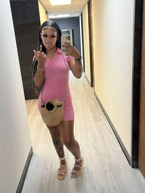 Spring Look Book Outfits, Dress And Sandals Outfit Black Women, Pink Romper Outfit Black Women, Cute Sandals Outfit Black Women, Sandal Outfits Black Women, Sandals Dress Outfit, Summer Dress Outfits Black Women, Sun Dresses Black Women, Sundress Outfit Black Women