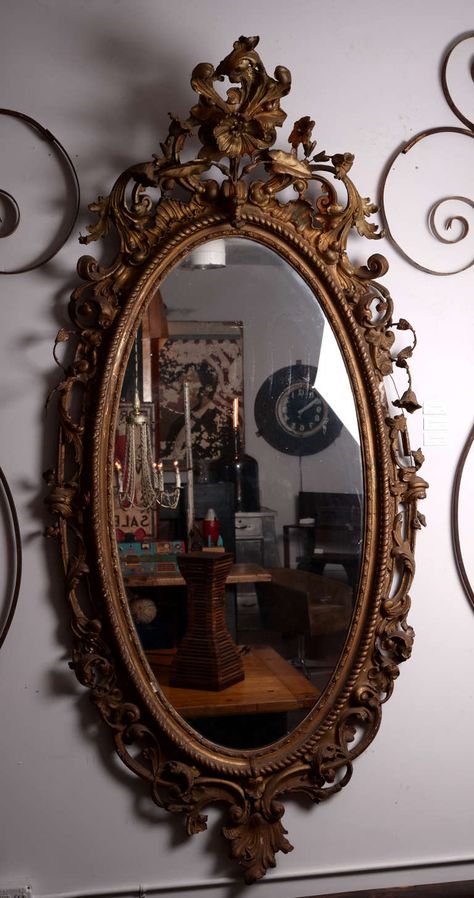 Large Victorian Giltwood Mirror | From a unique collection of antique and modern wall mirrors at http://www.1stdibs.com/furniture/mirrors/wall-mirrors/ Victorian Mirror Aesthetic, Vintage Mirror Aesthetic, Mirrors Aesthetic, Aesthetic Mirror Wall, Mirror Background, Mirror Decor Ideas, Mirror Aesthetic, Bathroom Mirror Frame, Mirror Antique