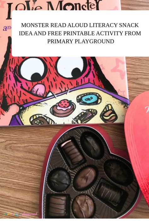 Monster Read Aloud Literacy Snack Idea and Free Printable Activity from Primary Playground Monster Book, Monster Book Of Monsters, Free Printable Activities, Love Monster, Discussion Questions, Chocolate Strawberry, Book Study, Double Chocolate, Printable Activities