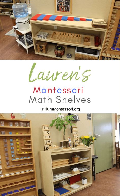 Montessori Math Shelf Shelves, Montessori Shelf Ideas, Montessori Classroom Layout, Area Math, Rocking Bed, Montessori Math Activities, Montessori Shelf, Wooden Rocking Chair, Rocking Cradle