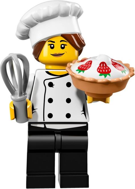 A Collectable Minifigures set released in 2017. World Baking Day, Lego People, Display Frames, Lego Ninjago Movie, Gourmet Chef, Lego Lego, Lego Figures, Lego Minifigure, Lego Group