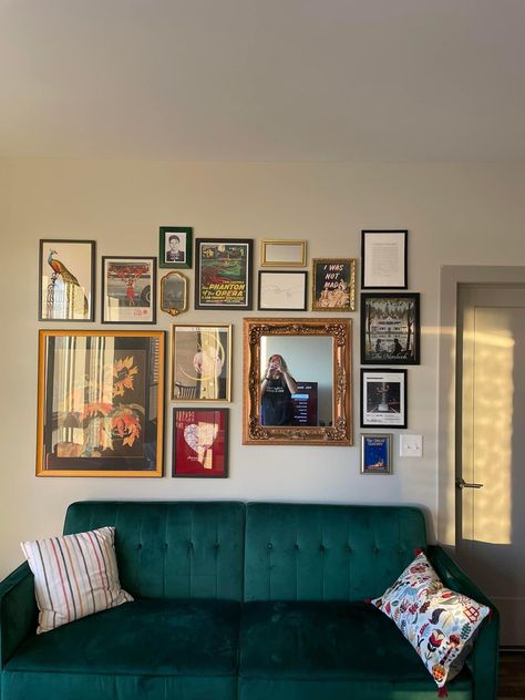 Living Room Photo Wall, Alice In Wonderland Door, Living Room Gallery Wall, Room Gallery Wall, Gallery Wall Ideas, Apartment Goals, Gallery Wall Living Room, Falls Church, Gallery Walls