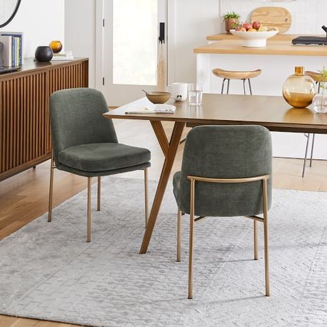 Lenox Dining Chair | West Elm Metal Frame Dining Chair, Custom Dining Chairs, Round Seat Cushions, Oversized Furniture, High Back Dining Chairs, Contemporary Dining Chairs, Velvet Dining Chairs, Leather Dining Chairs, Kitchen & Dining Chairs