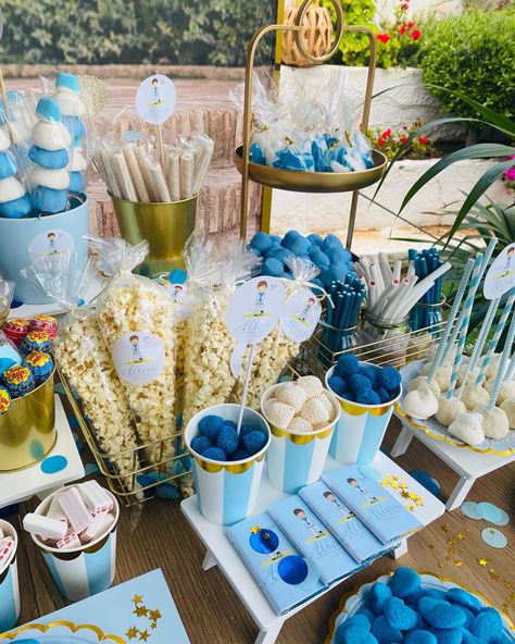 Baby Boy Birthday Cake, Baby Shower Candy Bar, Frozen Themed Birthday Party, Baby Shower Theme Decorations, Candy Station, Baby Event, Birthday Themes For Boys, Baby Shower Decorations For Boys, Mermaid Cakes