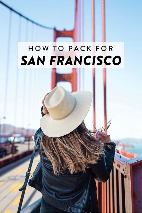 How to pack for a trip to San Francisco, California any time of the year! Free printable packing checklist included Cute San Francisco Outfits, Northern California Style Outfits, San Fran Outfits, Vacation Pack List, San Francisco Packing List, San Francisco Aesthetic Outfits, Packing Advice, San Francisco Vacation, Trip To San Francisco