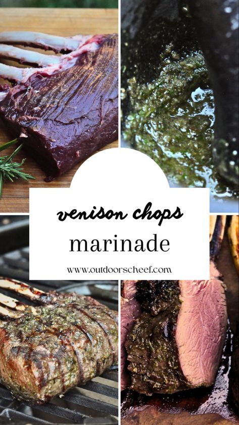 Unlock the secrets to the ultimate venison chops marinade. Our guide dives into the harmonious blend of ingredients that will make your venison chops tender, flavorful, and absolutely unforgettable. Whether you're prepping for a special occasion or a regular dinner, this marinade will transform your venison experience, letting the rich flavors of the wild take center stage on your plate. 🥘🍂 Deer Chops Recipe, Venison Chops Recipes, Venison Chops, Marinated Venison, Venison Tenderloin Recipes, Elk Meat Recipes, Venison Marinade, Cooking Venison Steaks, Elk Meat