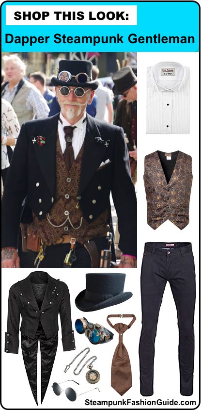 how to dress like a dapper steampunk gentleman Steampunk Costume Men, Steampunk Costume Male, Steampunk Gentleman, Steampunk Male, Steampunk Clothes, Steampunk Mode, Steampunk Costumes, Steampunk Man, Costume Carnaval