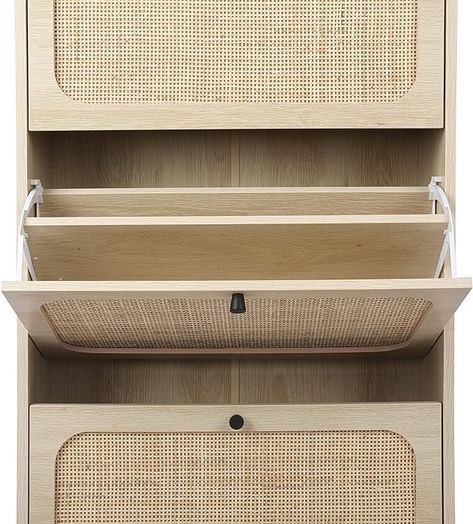 Amazon.com: ZeHuoGe Natural Rattan Shoe Cabinet with 3 Flip Drawers, Black 3-Tier Shoe Rack Storage Cabinet for Heels, Boots, Slippers, Free Standing Shoe Rack, Entrance Hallway Entryway (Black) : Home & Kitchen Shoe Rack Entrance, Japanese Shoe Cabinet, Cane Shoe Cabinet, Rattan Shoe Cabinet Entryway, Farmhouse Concept, Shoe Cabinet Entryway Rattan, Rattan Shoe Cabinet, 3 Tier Shoe Rack, Shoe Rack Storage