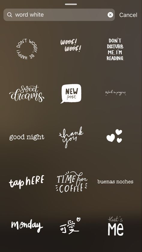 Instagram Story Sticker - Word White Instagram Story Sticker, Instagram Story Stickers, Post Sticker, Story Sticker, Story Stickers, Instagram Editing Apps, Gif Instagram, Instagram Emoji, Instagram Graphics