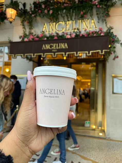 Fancy a hot chocolate while in Paris France, make sure you go to Angelina Paris. The interior is very aesthetic. Angelinas Hot Chocolate Paris, Angelina Chocolate Paris, Angelinas Hot Chocolate, Angelina Hot Chocolate, Paris Angelina, Paris Hot Chocolate, Hot Chocolate In Paris, Angelina Cafe, Barcelona Cafe