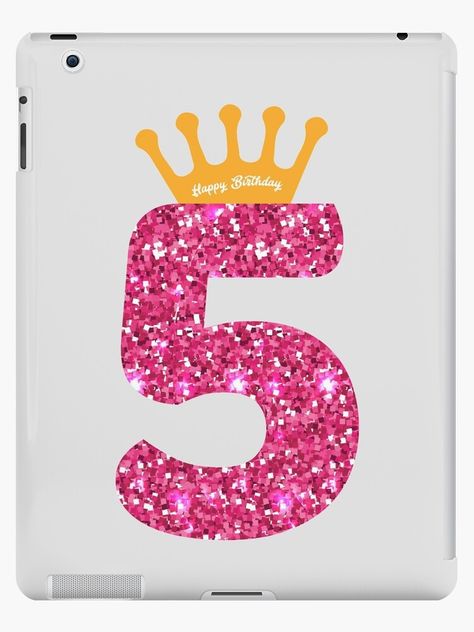 "5th Queens Crow Happy Birthday art for Girls" iPad Case & Skin by melsens | Redbubble Happy 5 Birthday Girl, 5 Year Birthday Party Ideas, 5th Birthday Ideas For Girls Themes, Backyard Birthday Party Ideas, Happy 1st Birthday Wishes, 5th Birthday Girl, Backyard Birthday Party, Birthday Wishes Girl, 5th Birthday Girls