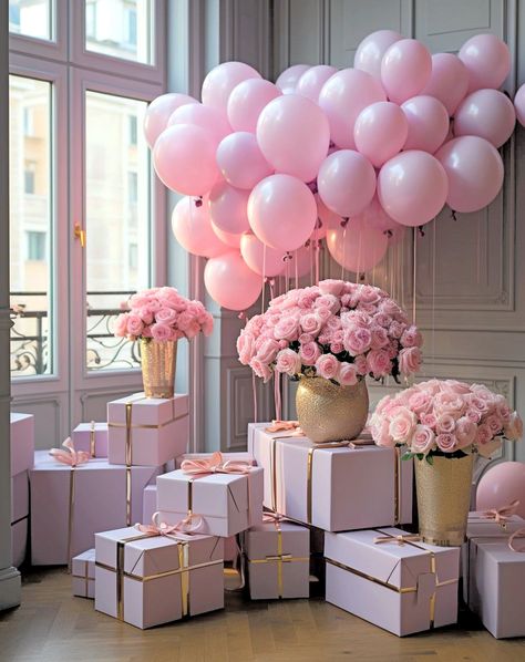 Fancy Baby Shower, Luxury Birthday Gifts, Princess Birthday Party Decorations, Birthday Flowers Bouquet, Happy Birthday Cake Pictures, Girl Bday Party, Rosé Birthday, Luxury Birthday, Birthday Wishes Messages